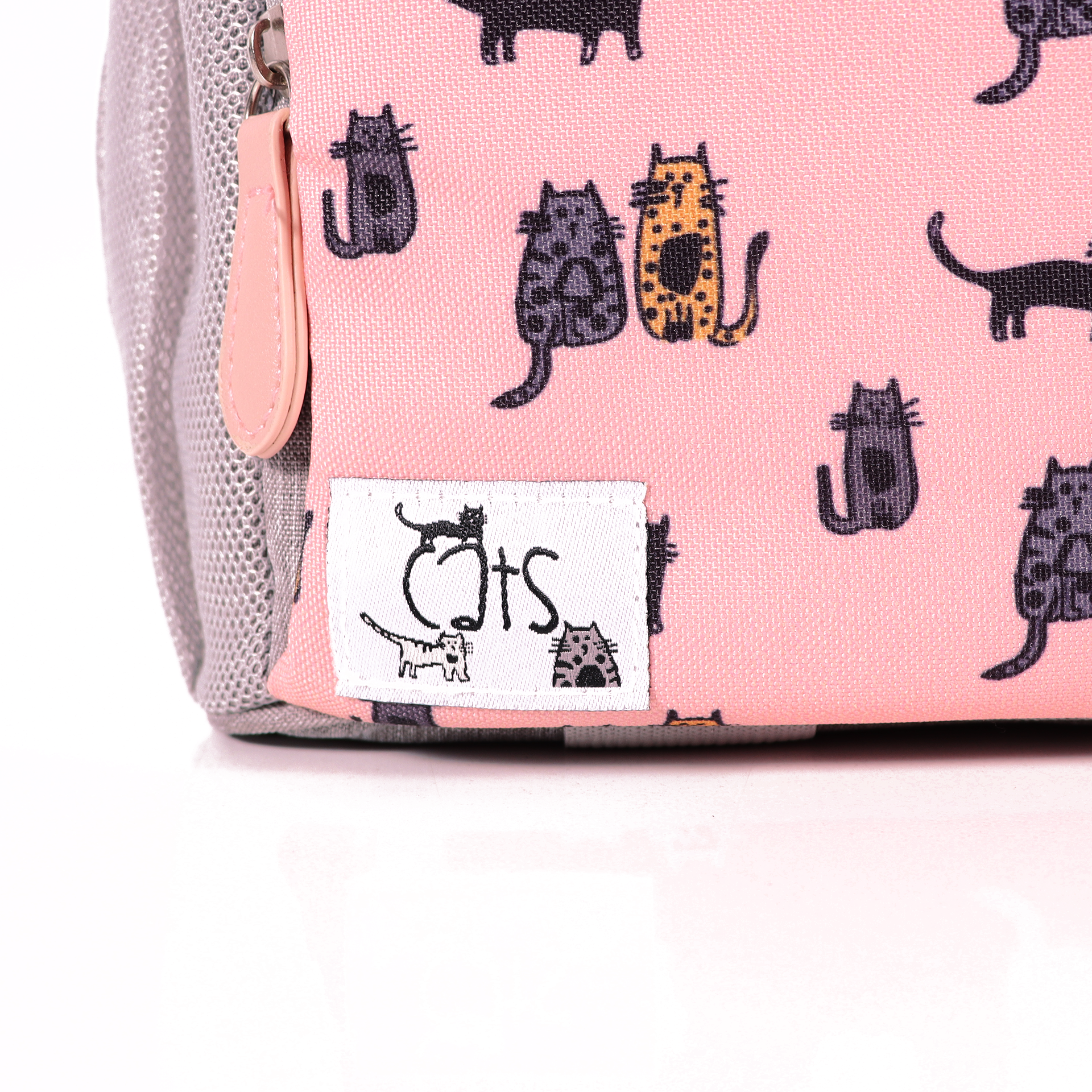 Biggdesign Katzen Isolierte Tasche in Pink mit Katzenmuster, ideal für die Aufbewahrung von Speisen und Getränken.